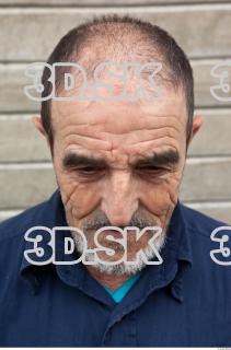 Old white man head wrinkles photo 0005